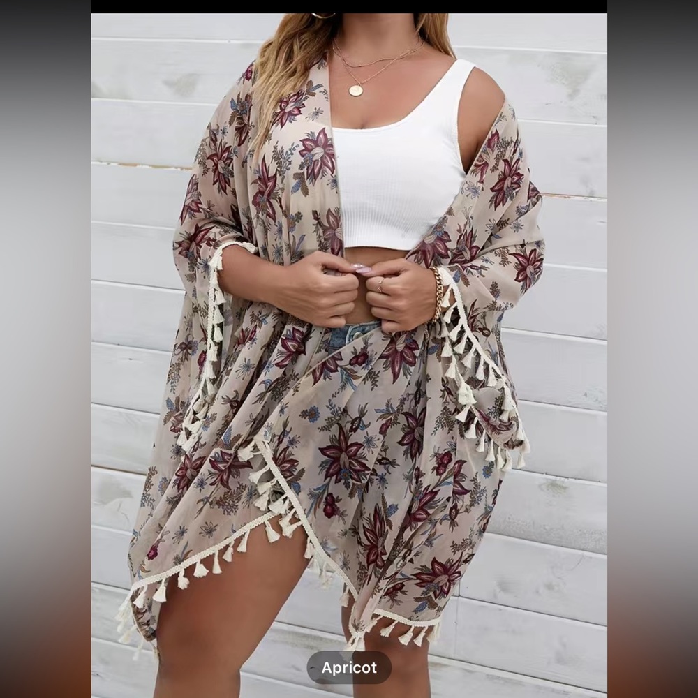 Floral Kimono 2X NWOT - Picture 3 of 6